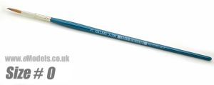 Italeri Synthetic Round Paint Brush Brown Tip Size 0 # 51285