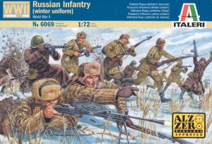 Italeri 1/72 WWII Russian Infantry Winter Uniform # 6069 - Plastic Model Figures