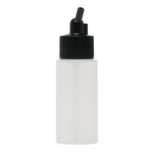 Iwata 1oz (30ml) Iwata Translucent Cylinder Bottle with Side Feed Adaptor Cap # 4701S