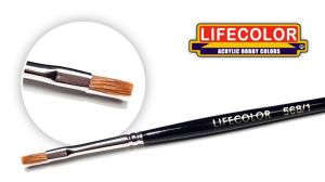 LifeColor Flat Hair Marten Brush Single Paint Brushes - Choice Of 4