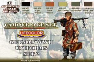 LifeColor German WWII Uniforms Set 2 (22ml x 6) # LC-CS05