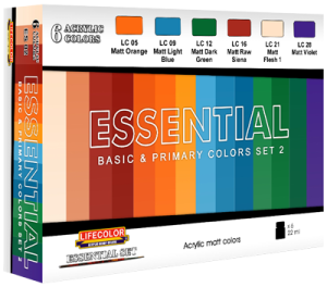 LifeColor Essential Basic & Primary Colours Set 2 # LC-ES02 - Paint Set 