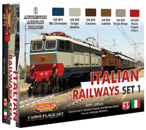 LifeColor Italian Railways Set 1 (22ml x 6) # LC-XS13 - Paint Set