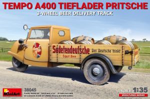 Miniart 1/35 Tempo A400 Tief lader Pritsche 3-Wheeler Truck # 38045