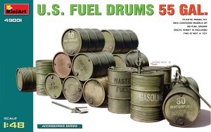 Miniart 1/48 US Fuel Drums 55 Gal. # 49001