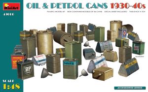 Miniart 1/48 Oil & Petrol Cans 1930-40's # 49006