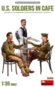 Miniart 1/35 US Soldiers in Cafe # 35406
