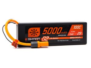 7.4V 5000mAh 2S 100C Smart G2 Hardcase LiPo Battery IC5