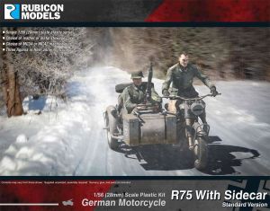 Rubicon Models 1/56 German Motorcycle R75 with Sidecar (ETO) # 280051
