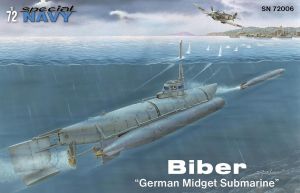 Special Navy 1/72 Kleinesboot Biber / kleinkampfbände Biber "German Midget Submarine" # 72006