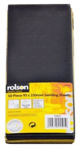 Rolson 50pc Sand Sheets 93 x 230mm # 24505