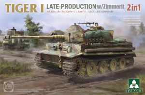 Takom 1/35 Pz.Kpfw.VI Tiger I Late/Late Command w/ Zimmerit 2 in 1 # 02199