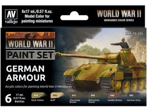 Vallejo Model Color Set WWII German Armour (6) # 70205 