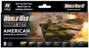 Vallejo Model Color Set WWIII American Armour & Infantry # 70220