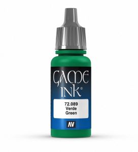 Vallejo 17ml Game Ink - Inky Green Acrylic Paint # 72089