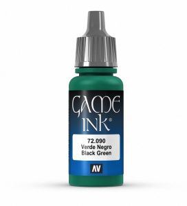 Vallejo 17ml Game Ink - Black Green Acrylic Paint # 72090