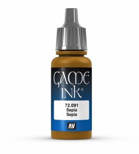 Vallejo 17ml Game Ink - Inky Sepia Acrylic Paint # 72091