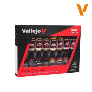 Vallejo Game Color Set Leather & Metal (x16) # 72189