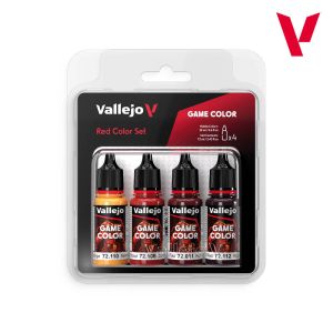 Vallejo Game Color Set Red Colours (x4) # 72377
