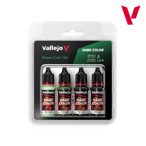 Vallejo Game Color Set Green Colours (x4) # 72384