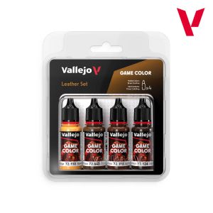 Vallejo Game Color Set Leather Colours (x4) # 72385