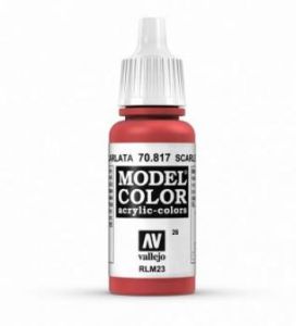 Vallejo 026 17ml Scarlet Acrylic Modelling Paint # 817