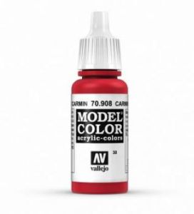 Vallejo 030 17ml Carmine Red Acrylic Modelling Paint # 908