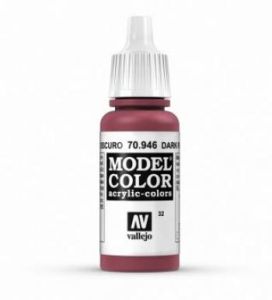 Vallejo 032 17ml Dark Red Acrylic Modelling Paint # 946