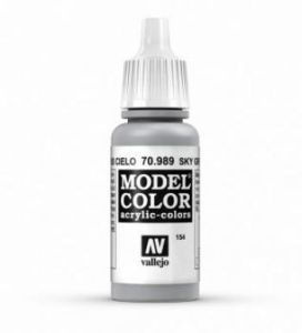 Vallejo 154 17ml Sky Grey Acrylic Modelling Paint # 989