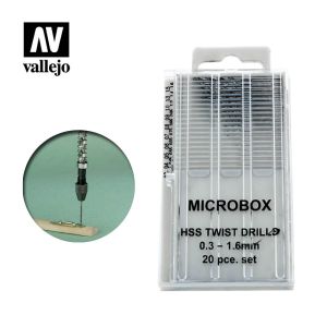 Vallejo Tools - Microbox Drill Set (20) 0.3-1.6mm # T01001