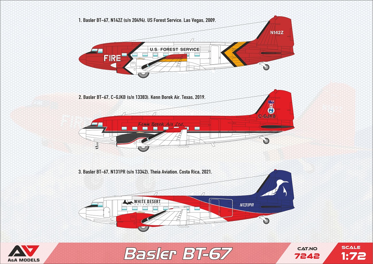 A & A Models 1/72 BT-67 (DC-3) Turbo-Prop Utility Aircraft # 7242