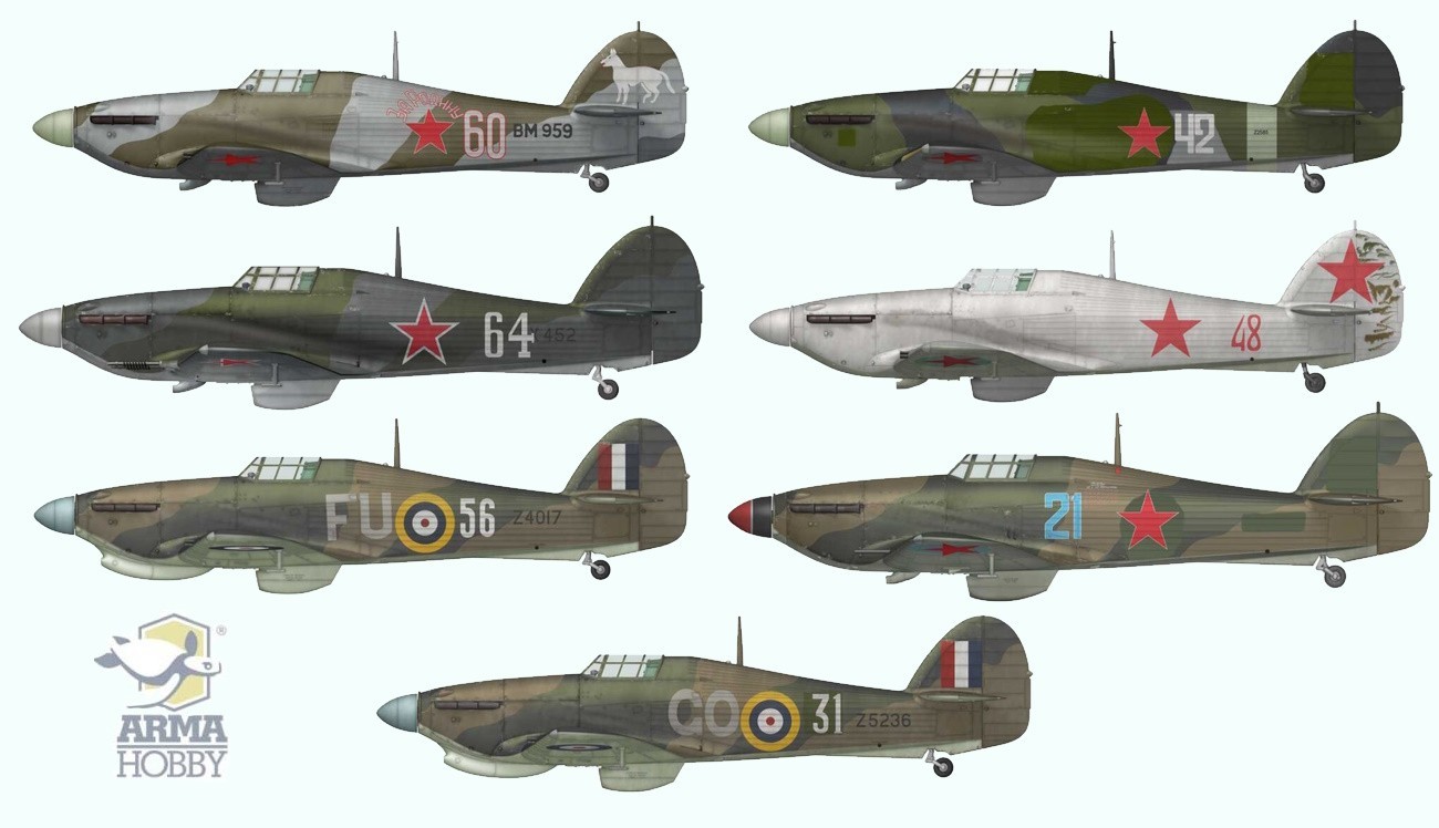 Arma Hobby 1/72 Hawker Hurricane Mk.IIA/B/C "Eastern Front" Deluxe Set # 70045