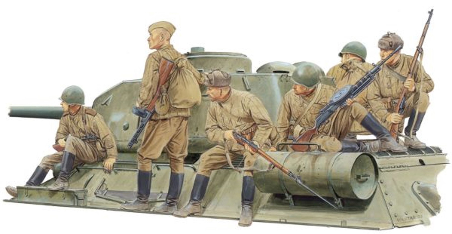 Dragon 1/35 Soviet WWII Tank Rider Infantry # 6197