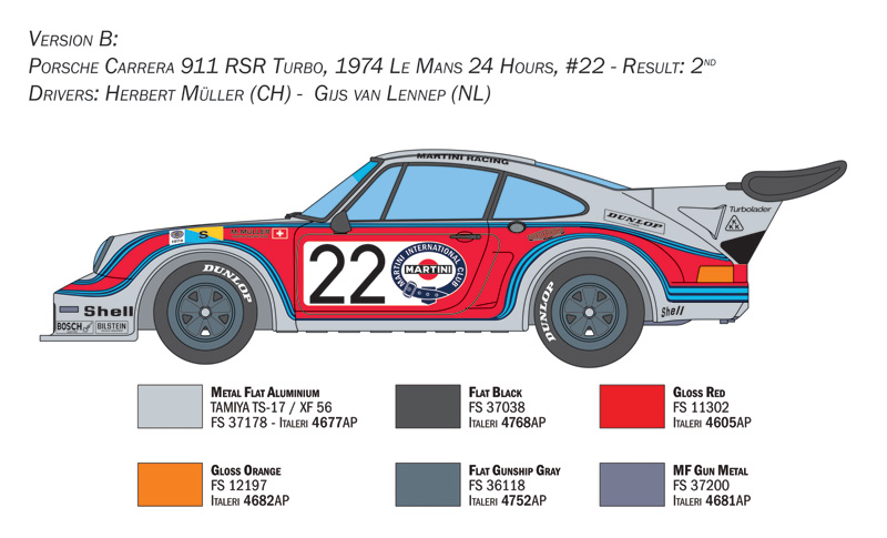 Italeri 1/24 Porsche RSR 934 # 3625 