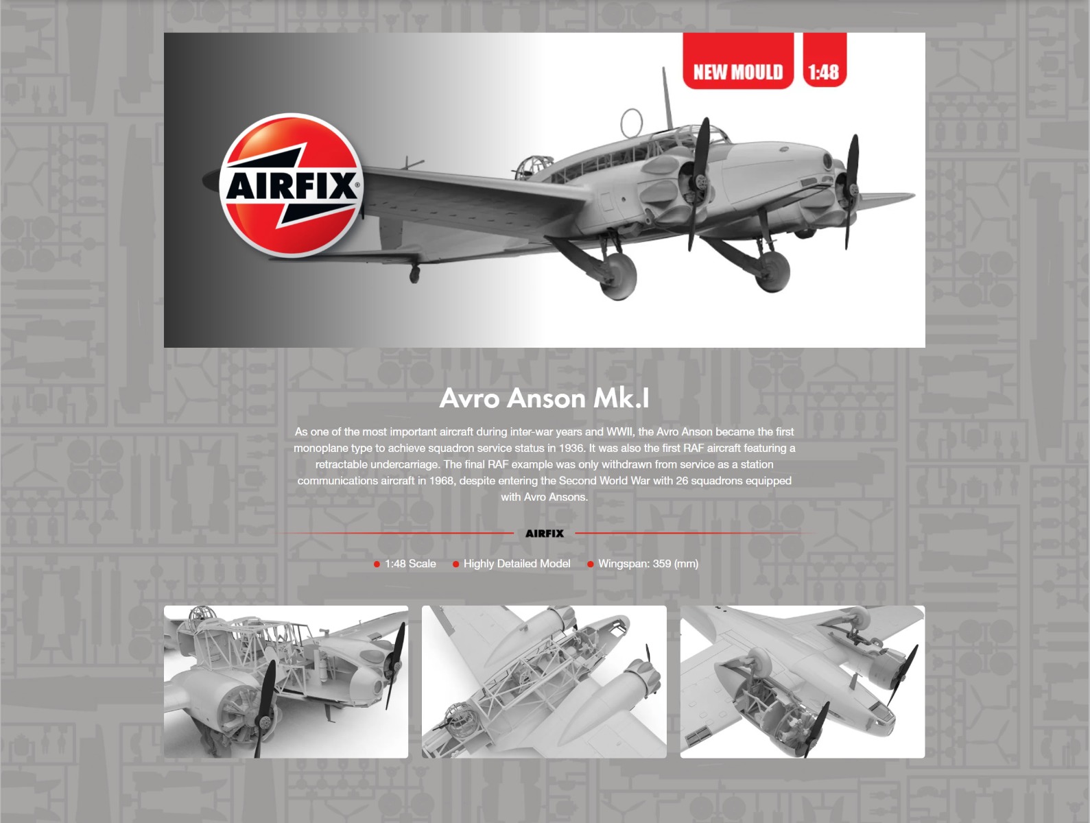 Airfix 1/48 Avro Anson Mk.1 New Tooling # 09191