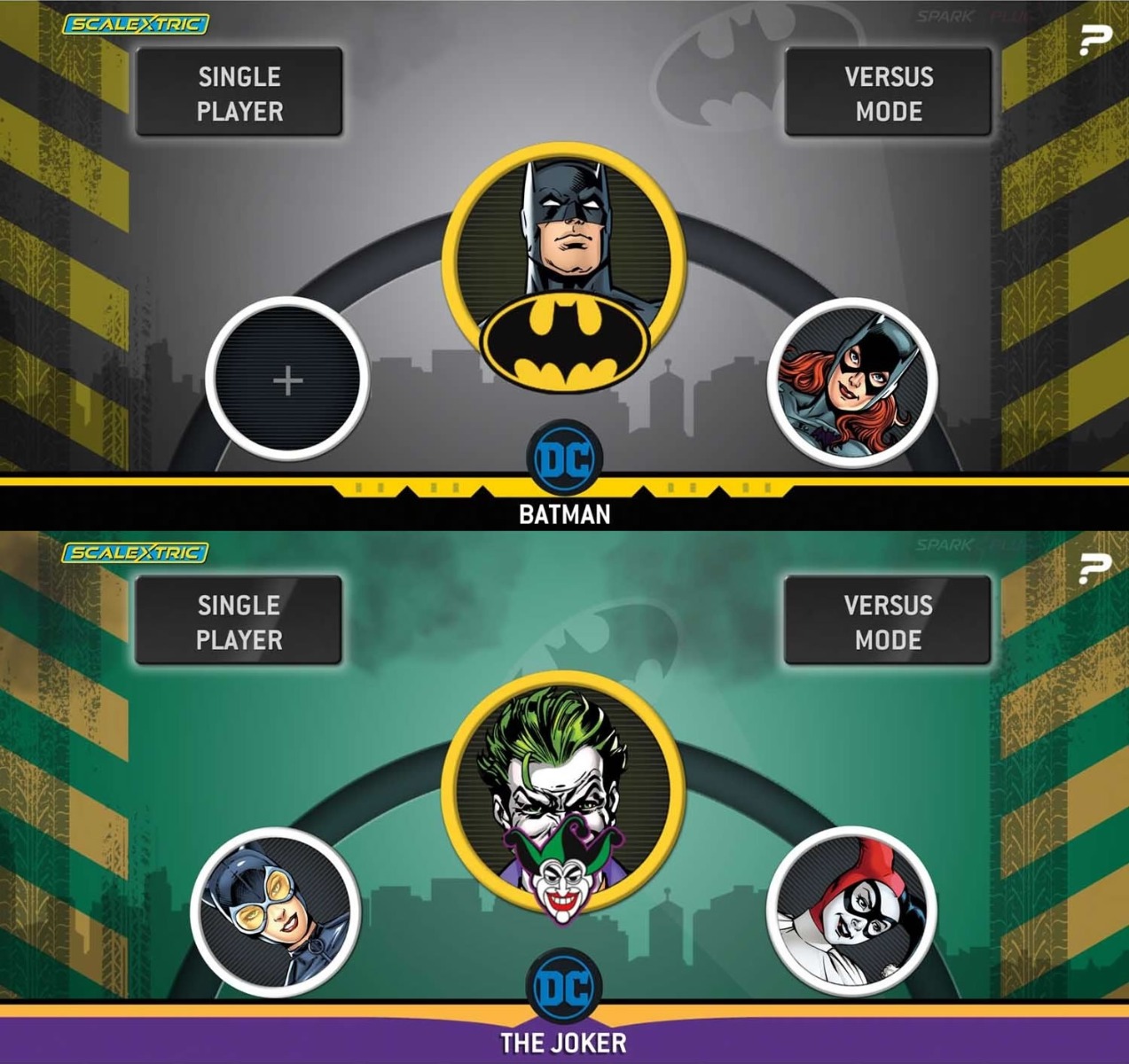 Scalextric Spark Plug Batman vs Joker Race Set # 1415M
