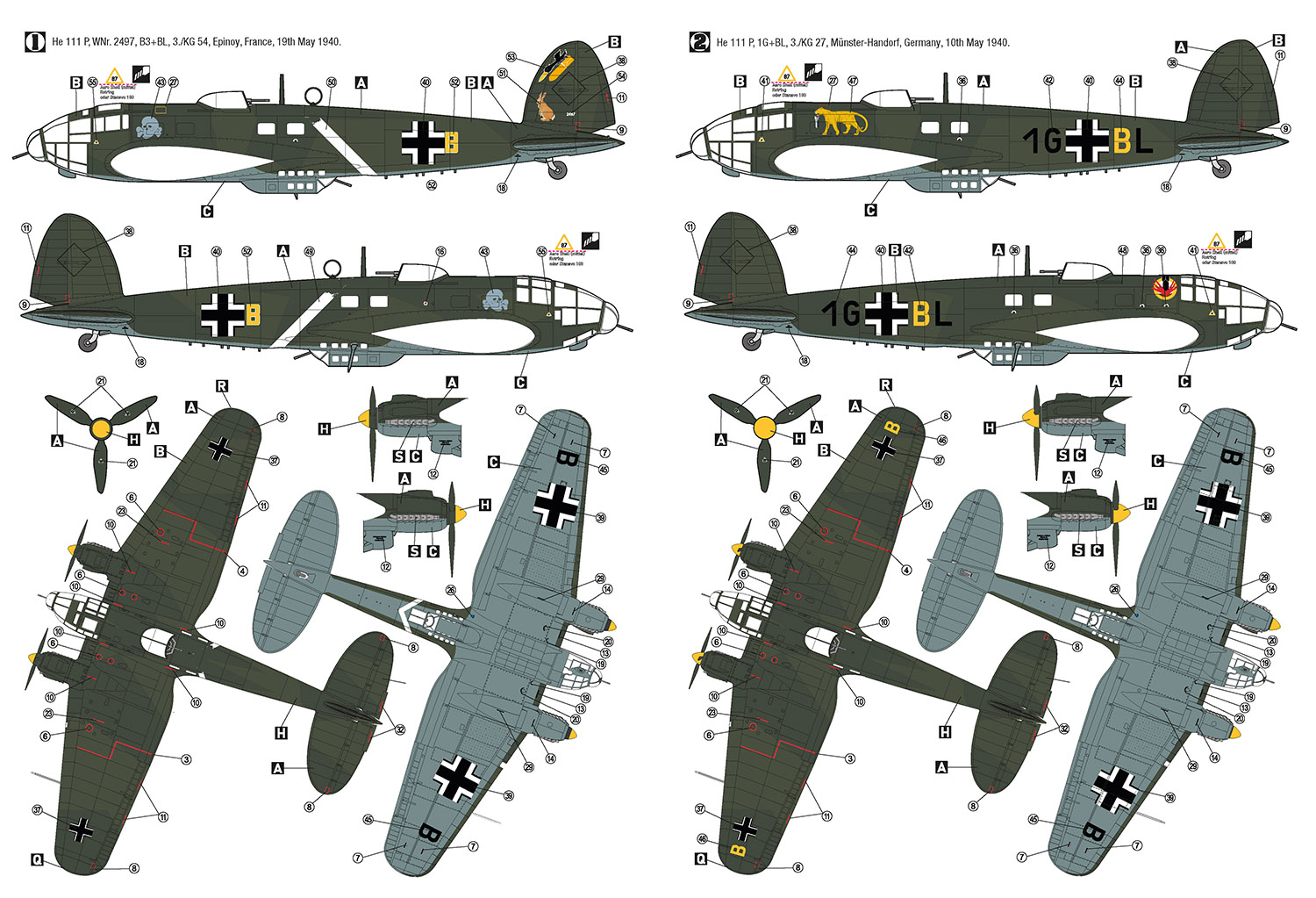 Hobby 2000 1/72 Heinkel He-111P Western Campaign 1940 # 72077