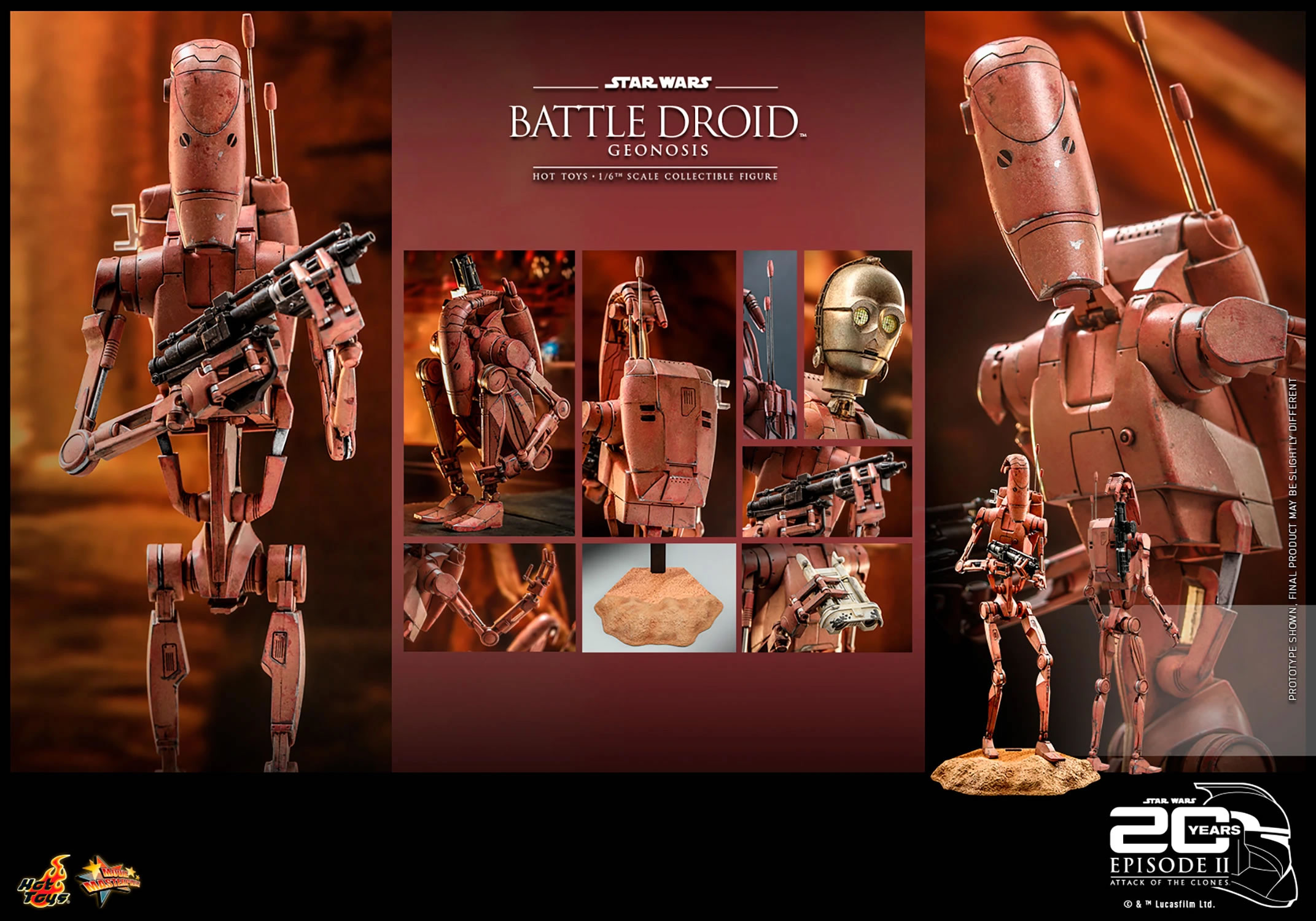 Hot Toys 1/6 Geonosis Battle Droid Star Wars: Attack of the Clones # 911038