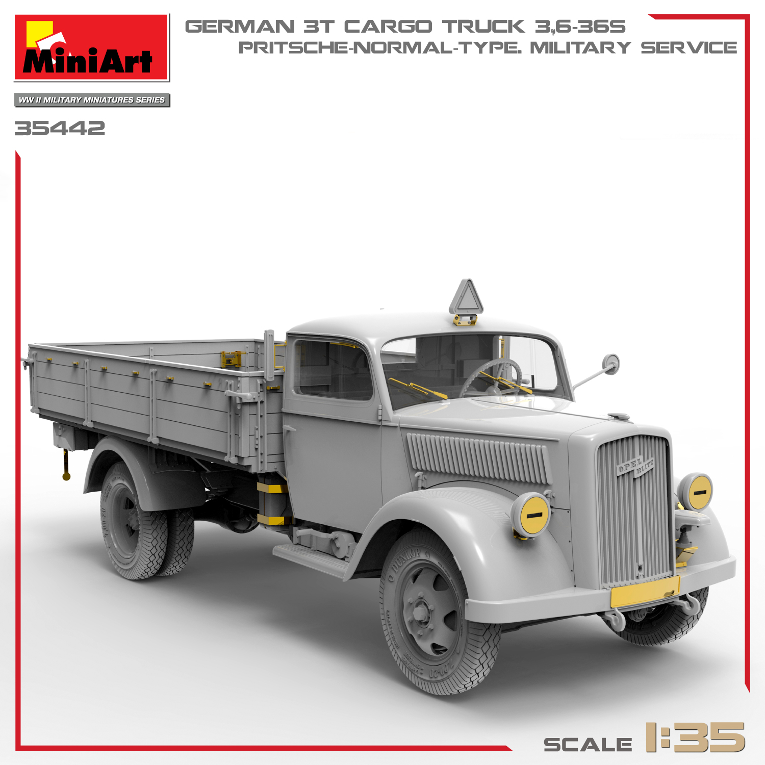 Miniart 1/35 3t Cargo Truck 3,6-36S Pritsche Normal Type # 35442