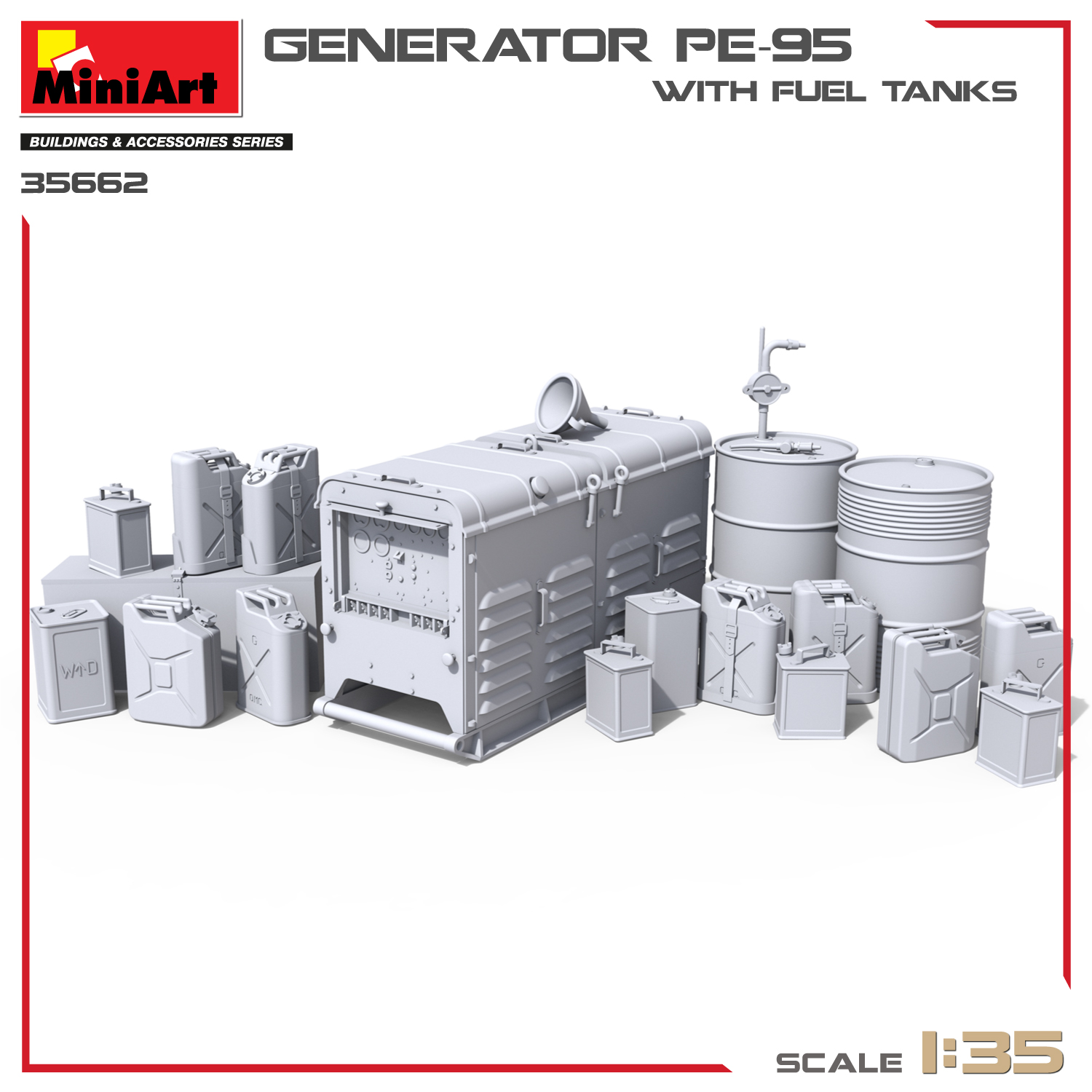 Miniart 1/35 Generator PE-95 with Fuel Tanks # 35662