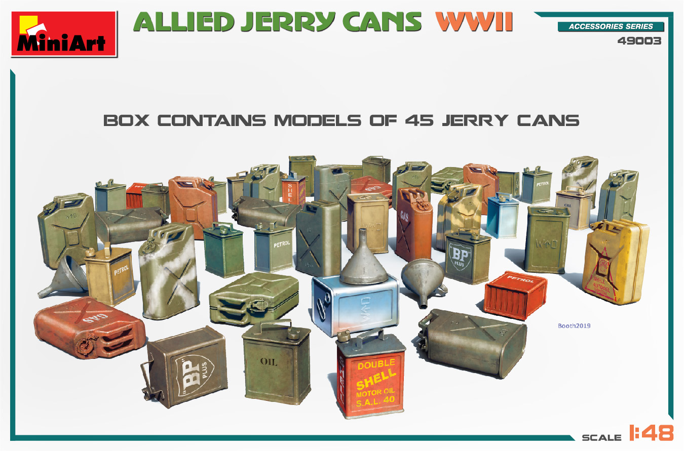 Miniart 1/48 Allied Jerry Cans WWII # 49003