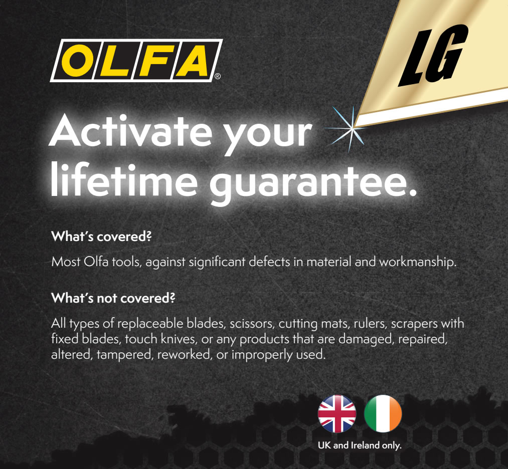 OLFA Lifetime Guarantee
