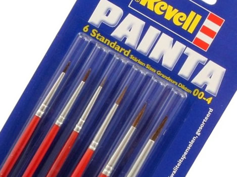 Revell 6 Paints Brushes # 29621